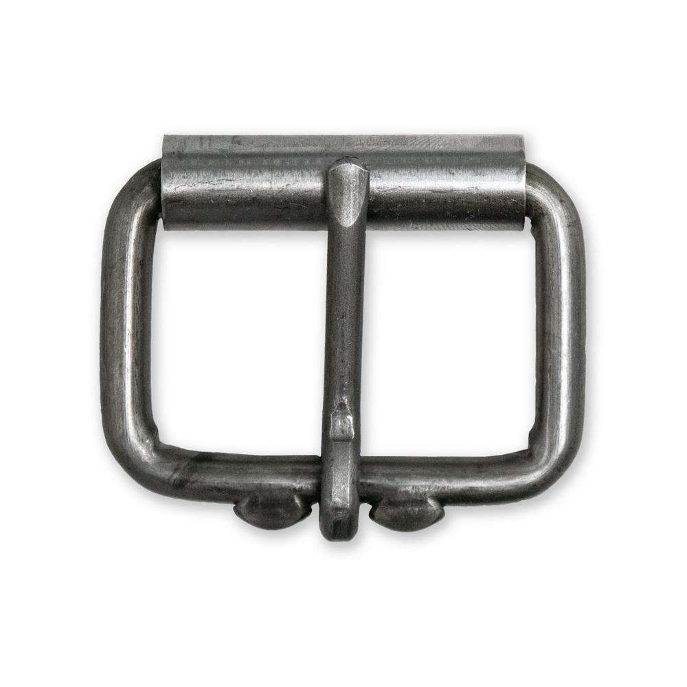 Beltenza 1.5" Raw Steel Rust Out #3 Roller Buckle