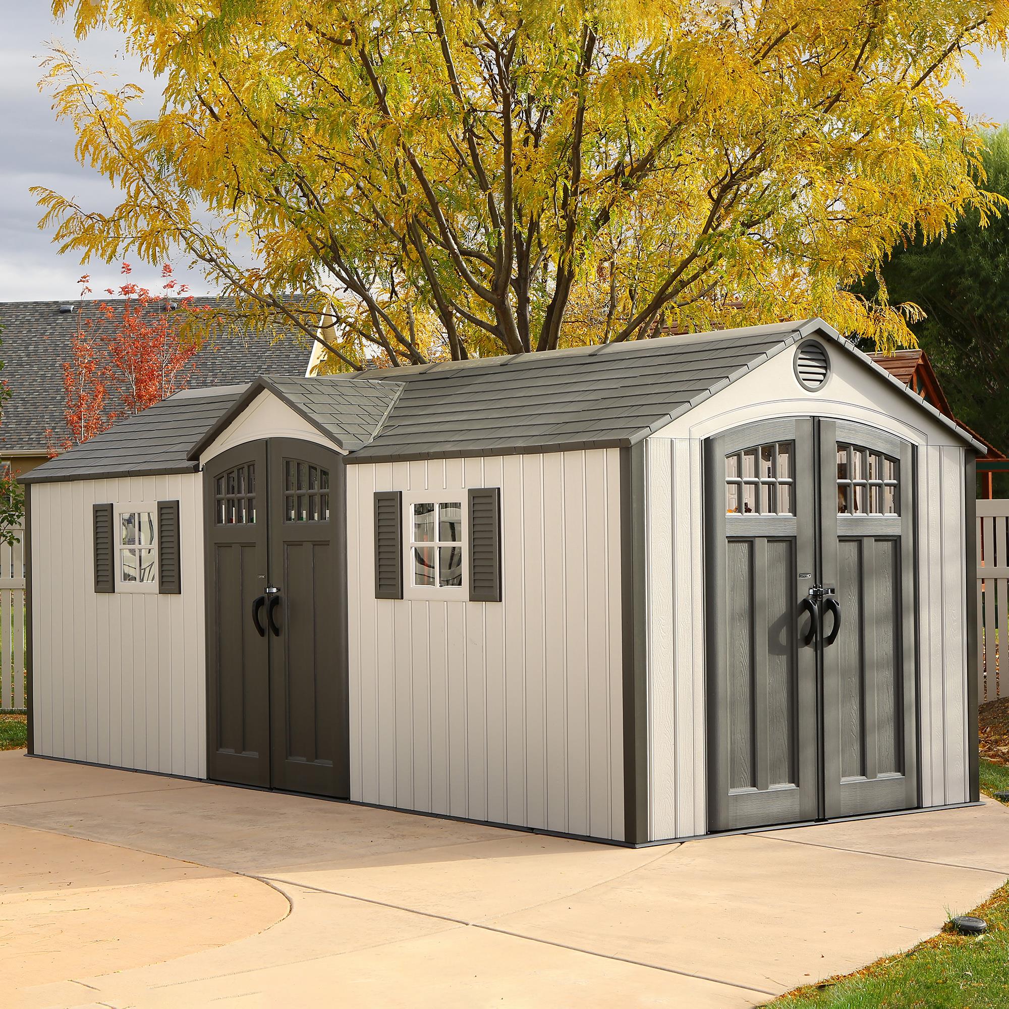 Lifetime 20 ft. x 8 ft. Outdoor Storage Shed 60127 – Heavy-Duty Weather-Resistant Garden & Backyard Storage Building - Image 16