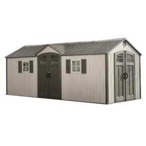 Lifetime 20 ft. x 8 ft. Outdoor Storage Shed 60127 – Heavy-Duty Weather-Resistant Garden & Backyard Storage Building